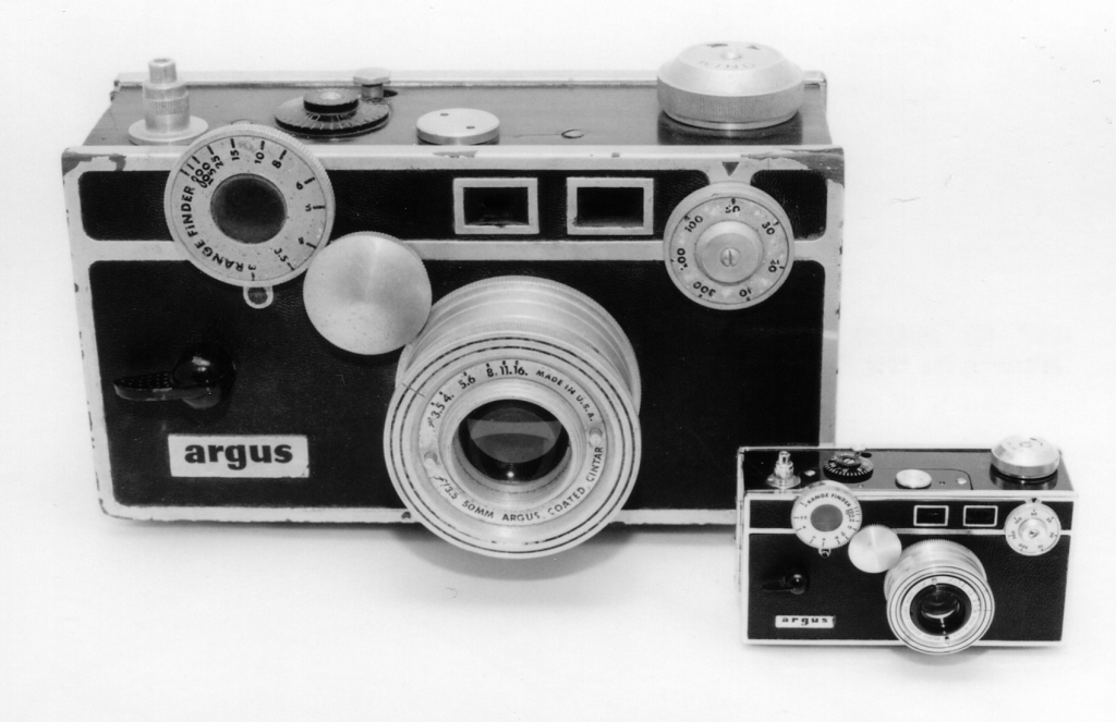 1953 wooden display models of cameras