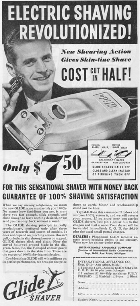 Glide electric shaver