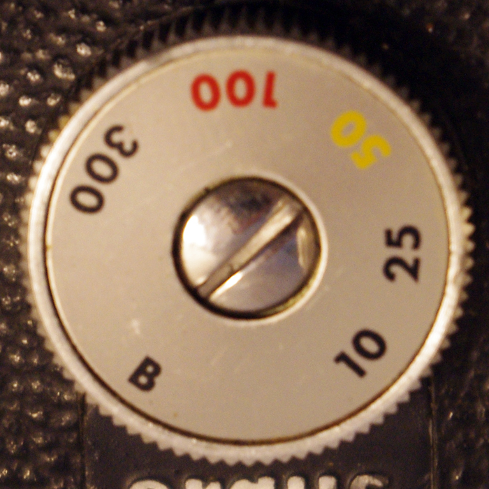 Speeds 10 - 300 & B, inset plate, no dots